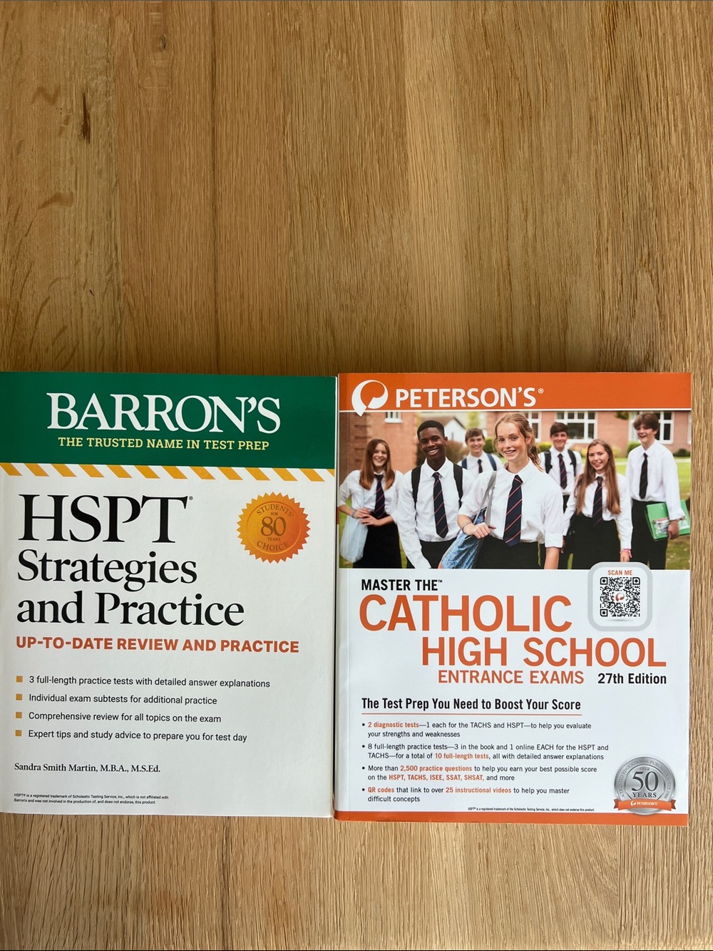 New, HSPT & Catholic High School Entrance Exam Prep Book - Orange